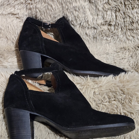 Frye Eegant Black Women's Suede Shoes Sz 11B - Picture 4 of 9